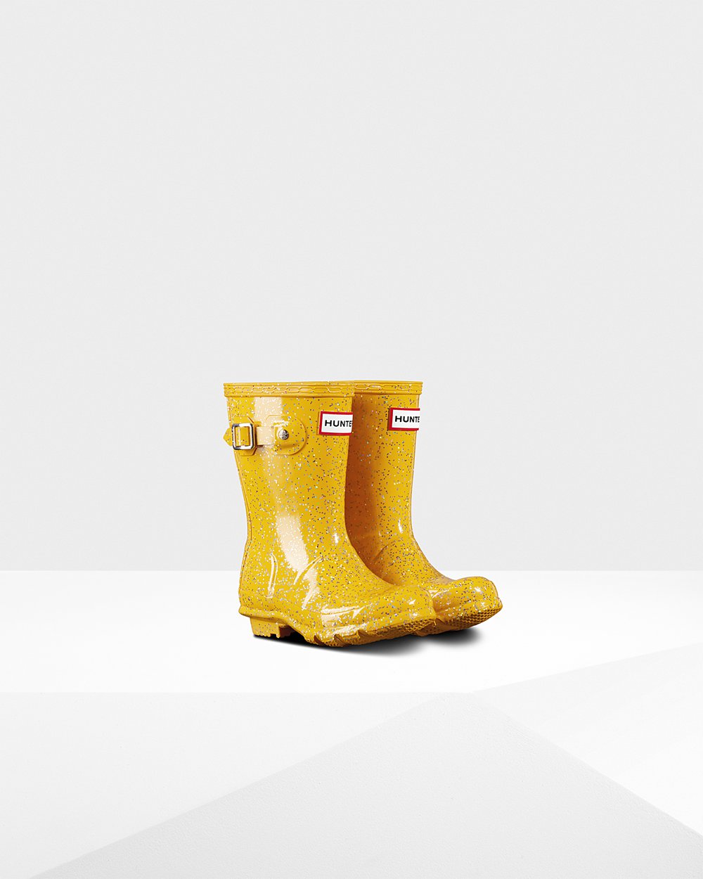 Bottes de Pluie Hunter Original Petits Giant Glitter Enfant Jaune PGJMVQU-96